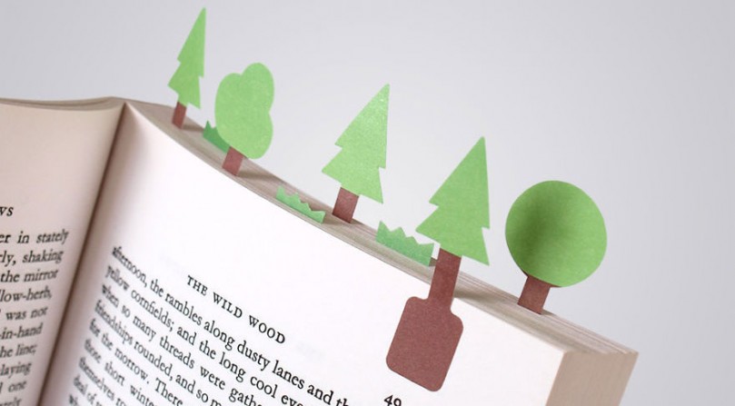 Marcadores de página que permitem criar pequenos mundos em seus livros