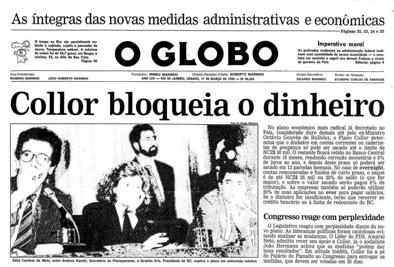 16 de março (1990) | Plano Collor confisca cadernetas de poupança