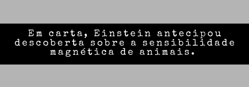 Einstein e a sensibilidade magnética de animais.