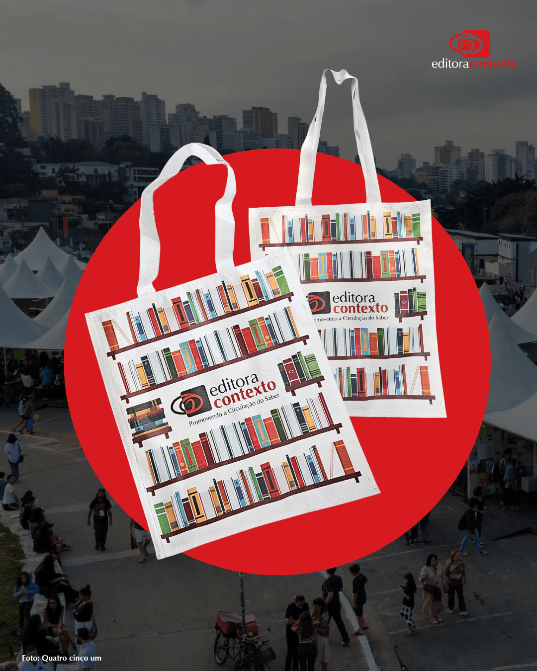 Ecobag exclusiva da Editora Contexto para compras acima dos duzentos reais